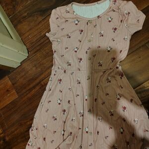 Floral Pink Kids Dress